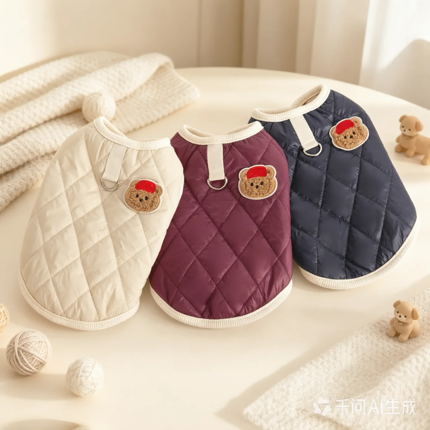 Winter Dog Padded Coat, Reversible Down Jacket for Teddy & Schnauzer, Warm Sleeveless Vest for Cats & Pets S-2XL