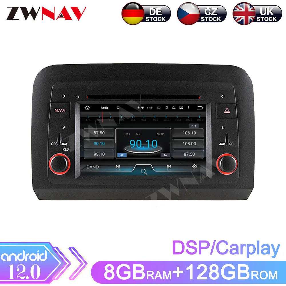 8 Core Android12 8+128G Car Radio Stereo Carplay Multimedia Vedio DVD GPS Auto Navigation Head Unit DSP For Fiat croma 2005-2012