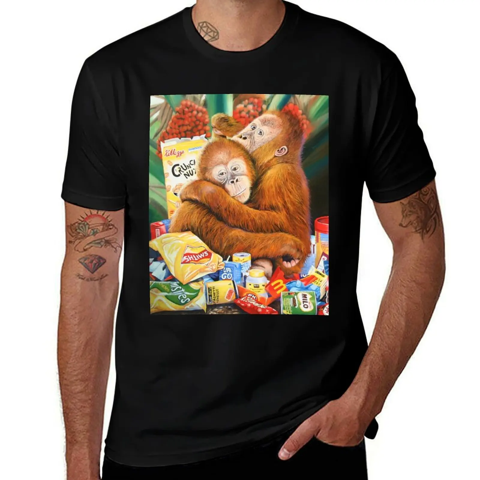 Palm Oil and Pollution T-Shirt man t shirt cotton high quality T-Shirt
