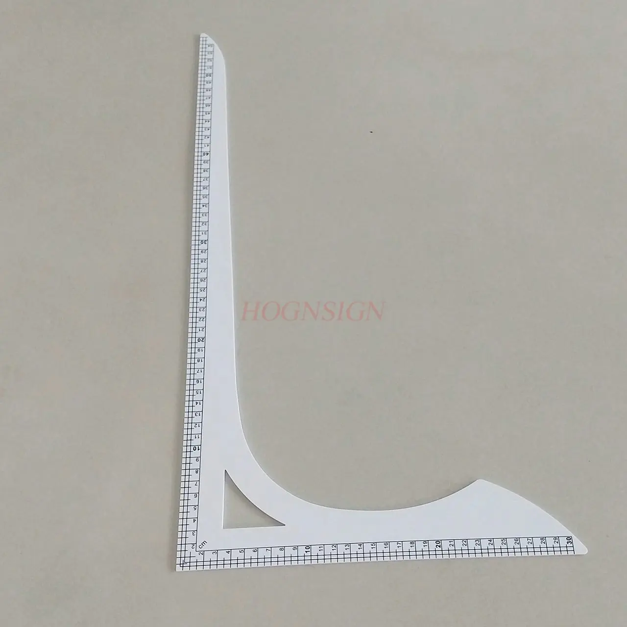 1pcs Multi functional corner ruler, large corner ruler, L-shaped ruler, metric and imperial right angle ruler, white