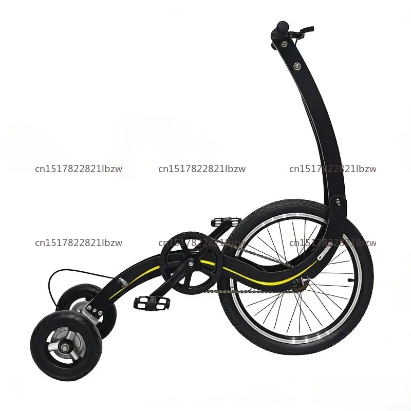 20 Inch Stand Riding Fitness Folding 20 Inch Exercise Half Bike Bicycle Scooter with Three Wheels