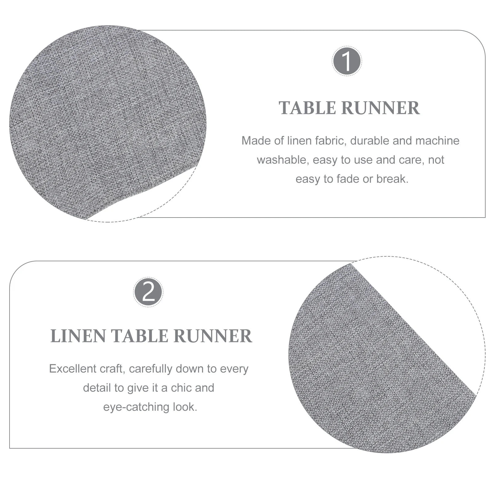

Nordic Style Table Runner Linen Fabric Modern Gray Runner for Window Sill Bed Dressing Table Home Restaurant Decoration