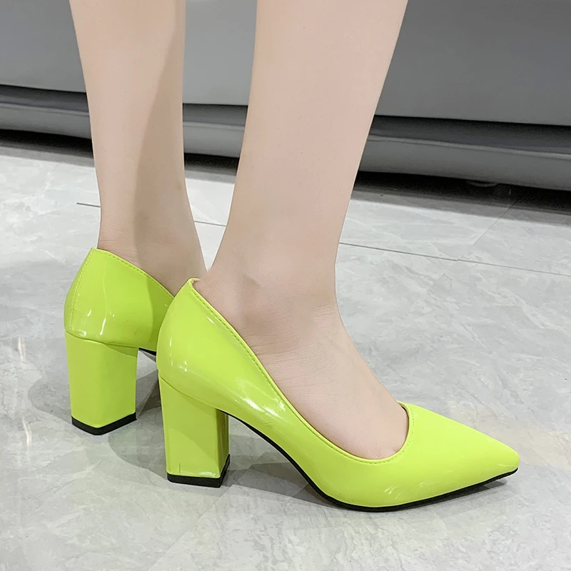 2022 New Spring Pumps Fashion High Heels Shoes Women Slip on Ladies Pumps for Party Dress Candy Shoes Big Size 33-45 Mujer