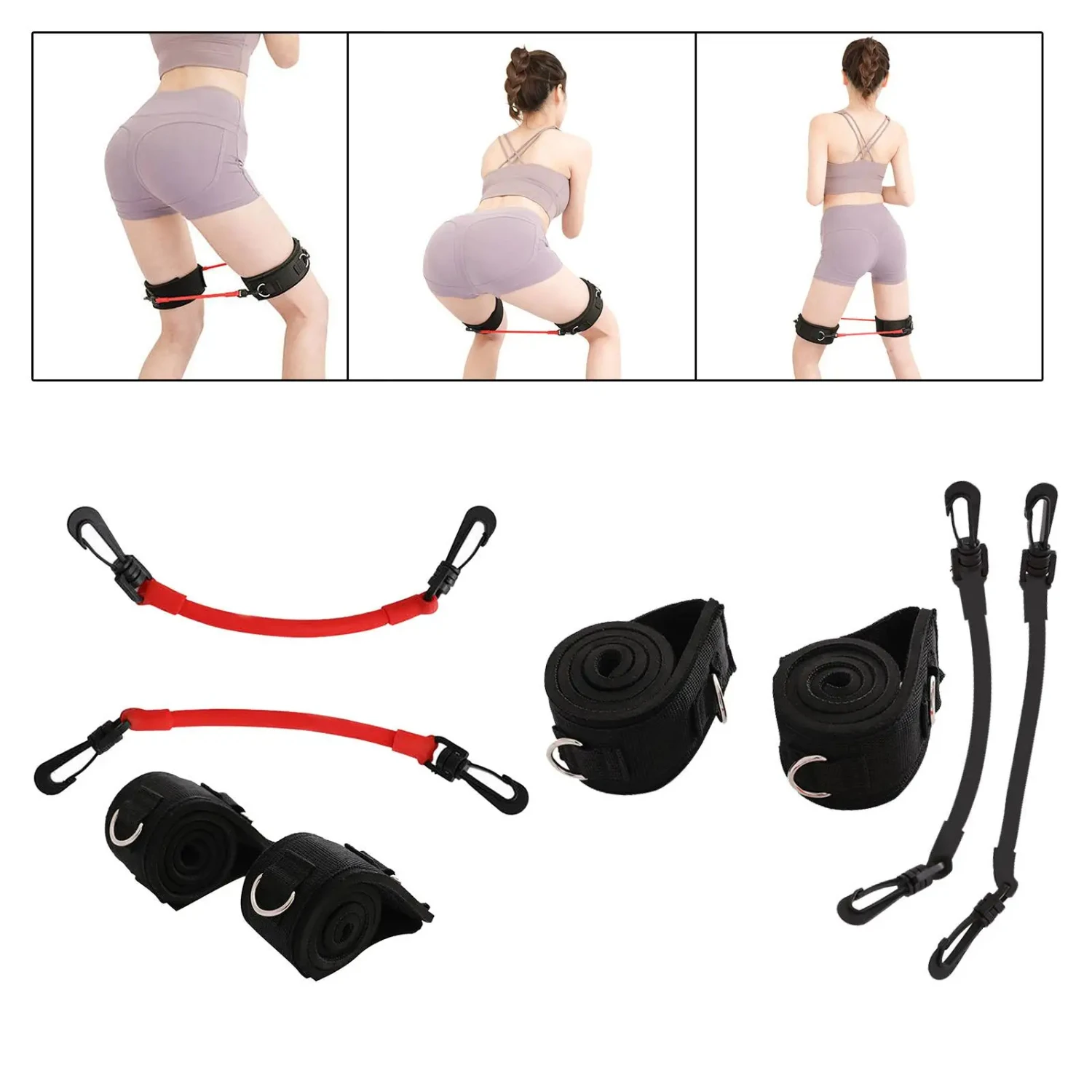 

4 Pieces Legs Resistance Bands Speed and Agility Training Tool Useful Exercise Bands Equipment Women Sprinting Gym