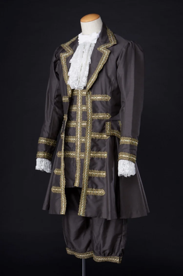 Renaissance Victorian Colonial Pirate Costume 18th Century Royal Court Noble Prince Rococo Uniform Suit Theater Show Gown