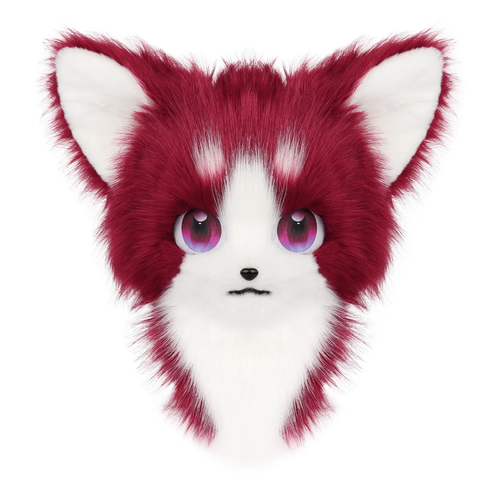 Masque de tête en fourrure d'animal pour enfants, masque de renard chat en peluche, accessoires de costume pour Halloween, accessoires de performance de fête de cosplay, cadeau