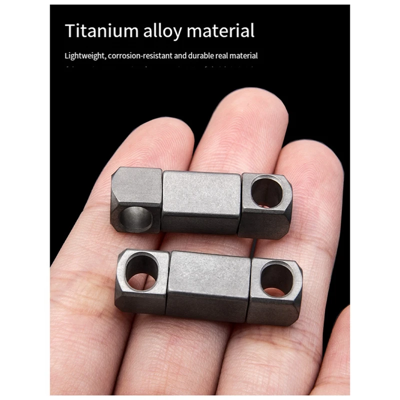 1 Set Titanium Alloy Key Chain Universal Rotating Key Chain 360 Degree Rotating Buckle