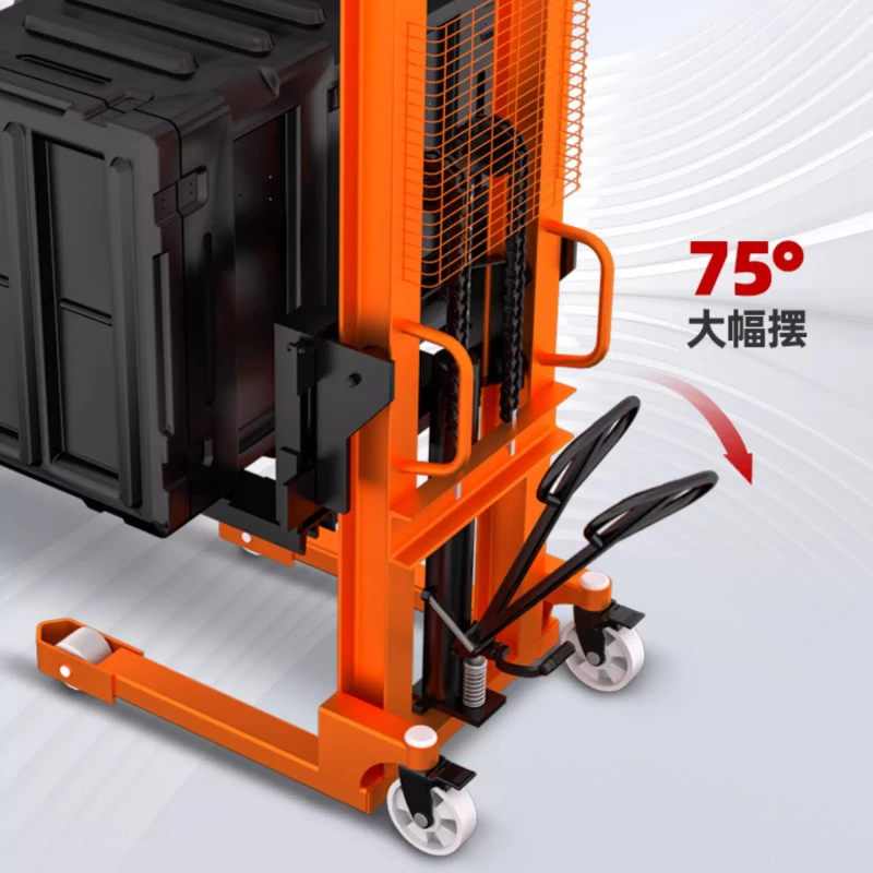 Manual Hydraulic Forklift Truck Steel-bodied Forklift Truck Wear-resistant Tires Commercial Furniture Carrello Elevatore ZY60CC