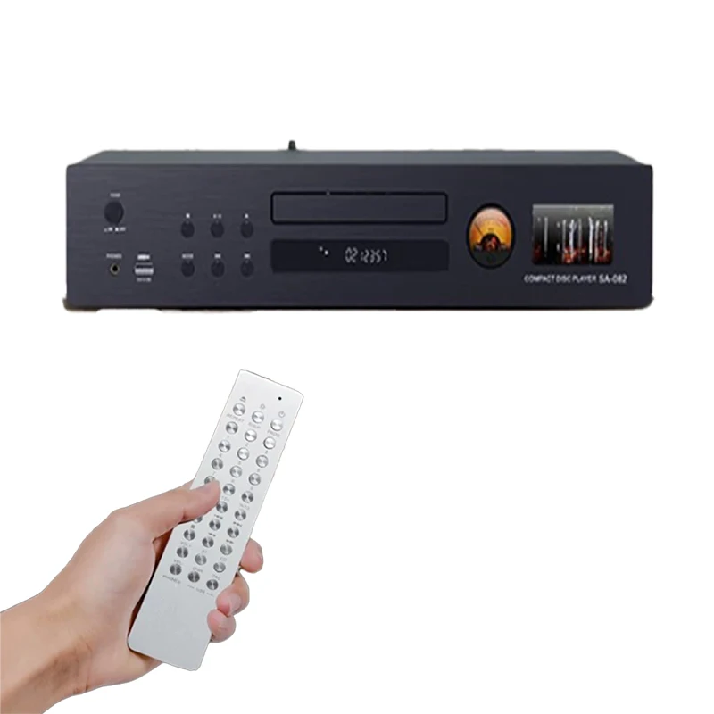

Dual Tube HiFi Audiophile CD Player CSR Bluetooth 5.1 VU Meter HQCD Decoding Pro CD Player Stereo Anti Shock Home Audio System