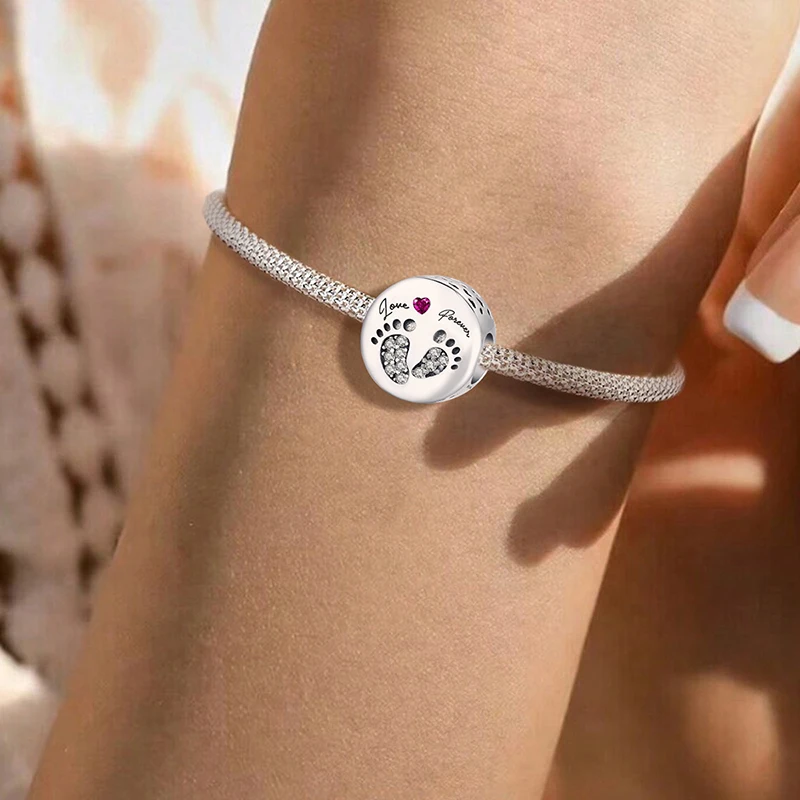 925 Sterling Silver Circle Pattern Moon Personalized Beads Fit DIY Making Bracelet Necklace Gift High Quality Fine Beads image 4