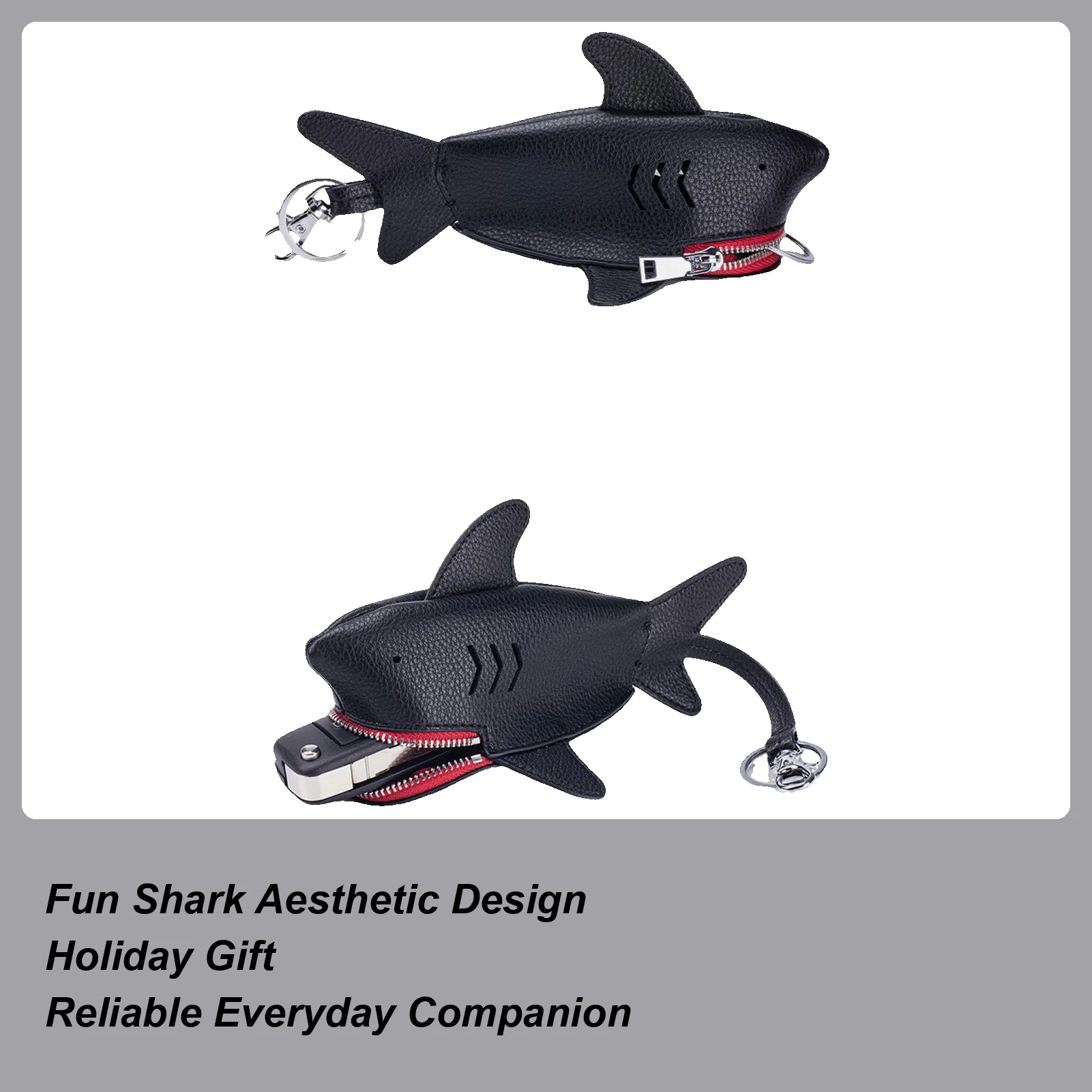 

Кожаный кошелек-китайка в форме акулы, милый портативный кошелек на молнии с брелоком, кожаный кошелек-китайка в форме кита для женщин, мальчиков, девочек, для улицы, для денег и ключей, маленький