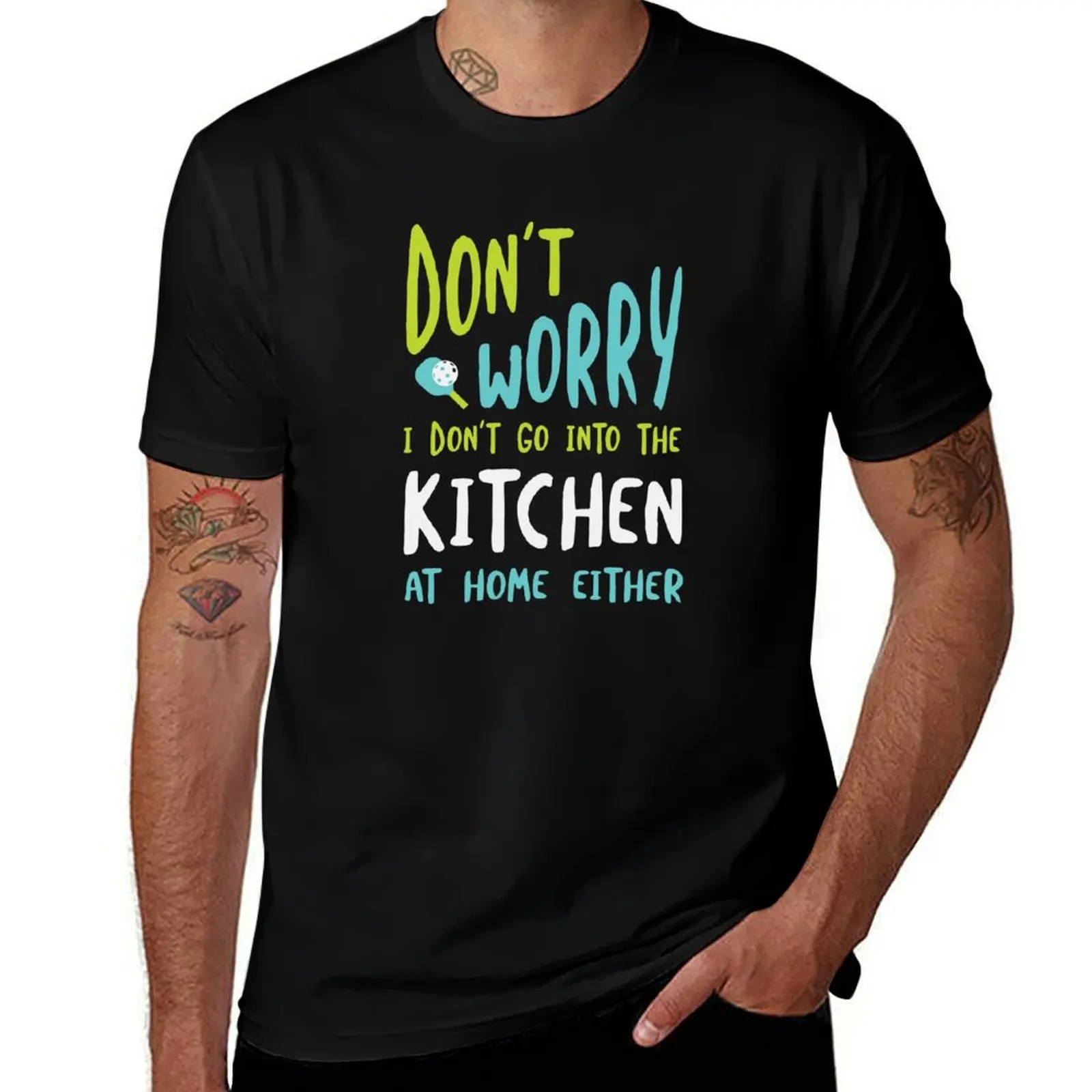 

Funny Pickleball Kitchen for Pickleball Players T-Shirt cotton t shirt man T-Shirt