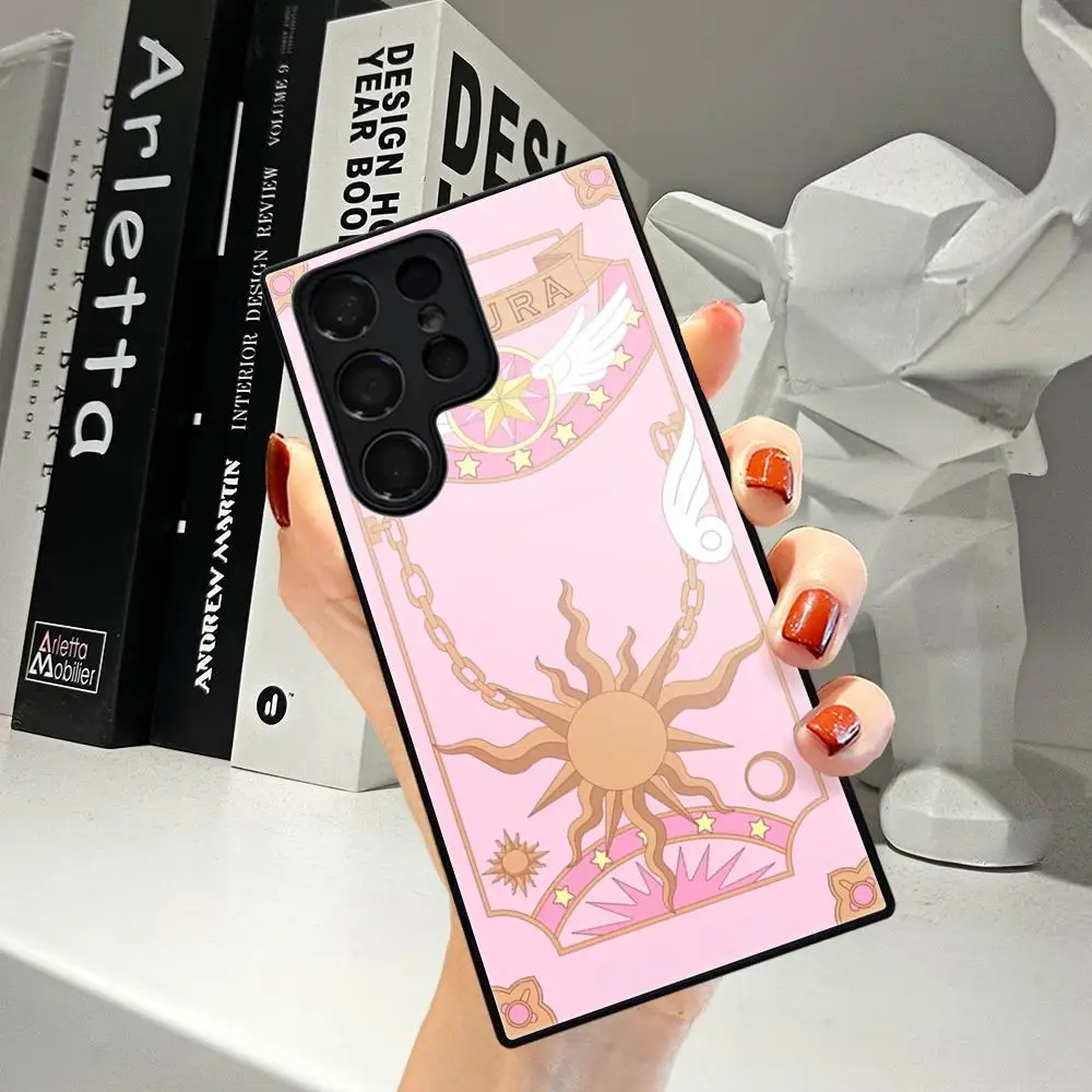 Anime Card Captor Sakura Phone Case For Samsung Galaxy S24 Ultra S23 S22 S20 S21 Plus A54 A34 A24 A53 M54 Tempered Glass Covers