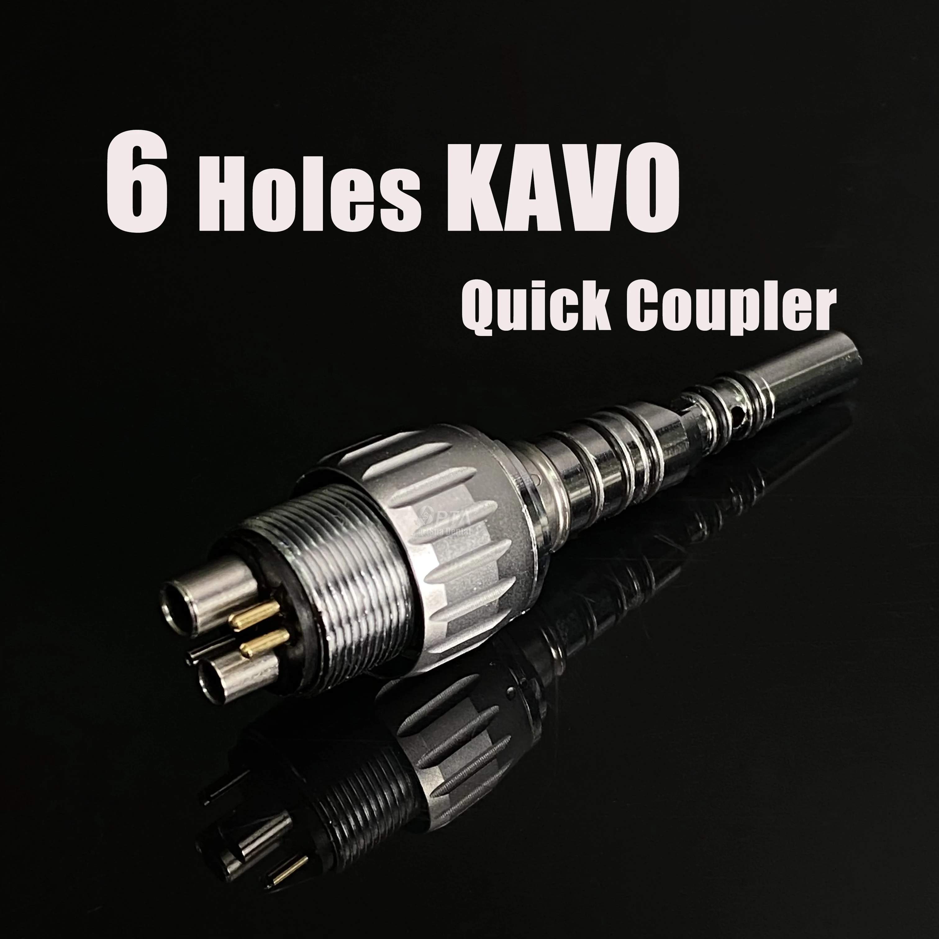 Dental KV Multiflex Quick Coupler Connector For 6 Holes With Fiber Optic Handpiece Textured Metal Material Accessories