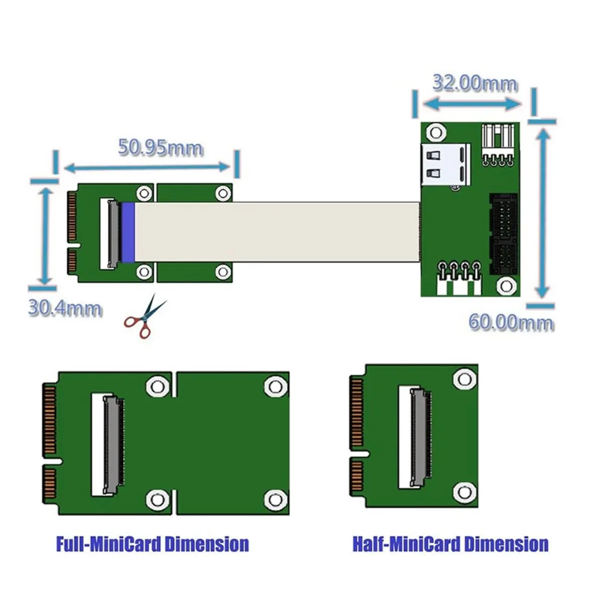 New Electronics PCI-E to PCI-E 1X Cord Adapter Card with USB Riser Card High Speed FPC Cable