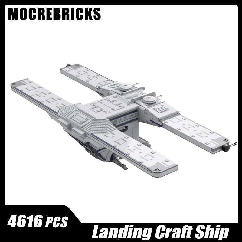 MOC Space Wars Series Landing Craft Ship DIY Assembling Brick Building Block Model Children's Toys For Birthday Creative Gifts