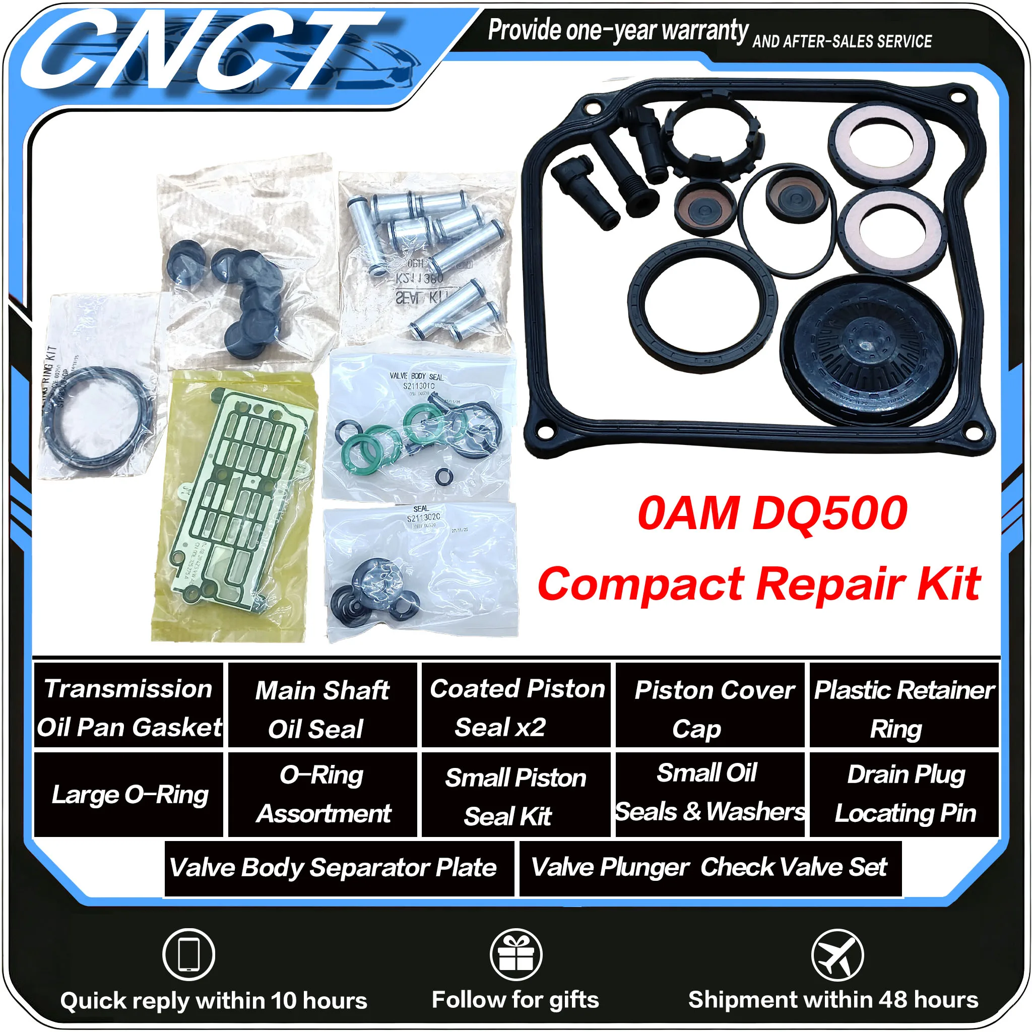 0AM DQ500 Compact Repair Kit, DSG Transmission Small Repair Kit for VW Audi Skoda