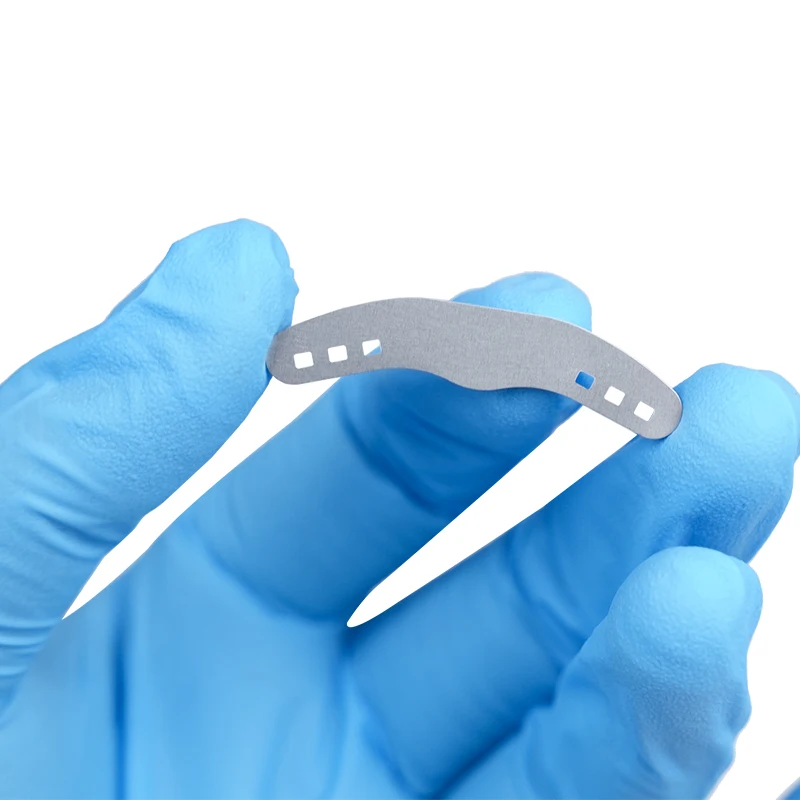 60Pcs Dental Metal Matrices with Holes Tofflemire Stuck Matrix Bands Retainer Large Curvature Teeth Restorative Material ﻿