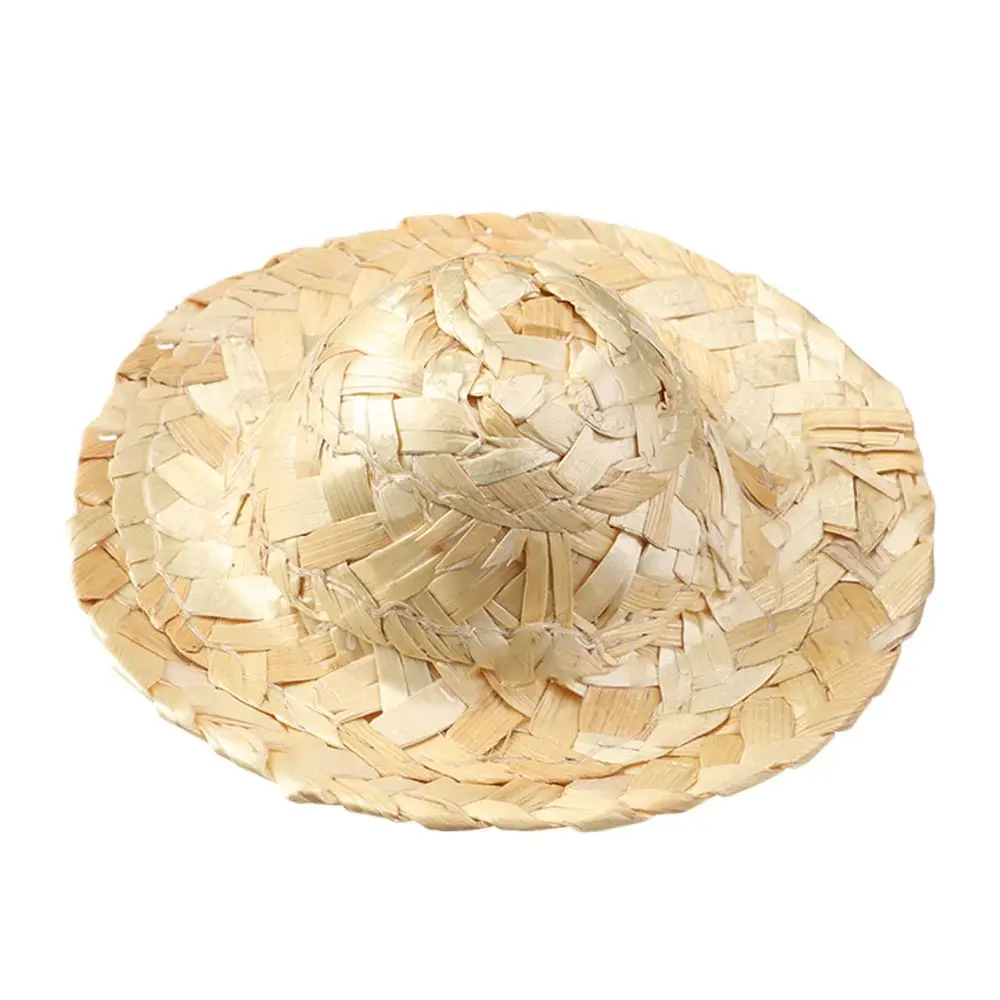 

Yellow Multiple Sizes Woven Straw Hat Accessories DIY Decoration Caps