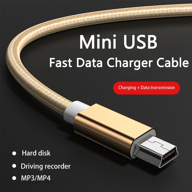 Przewód USB Mini Mini USB na USB szybki ładowarka danych kabel do odtwarzacza MP3 MP4 wideorejestrator samochodowy GPS aparat cyfrowy HDD akcesoria do telefonu