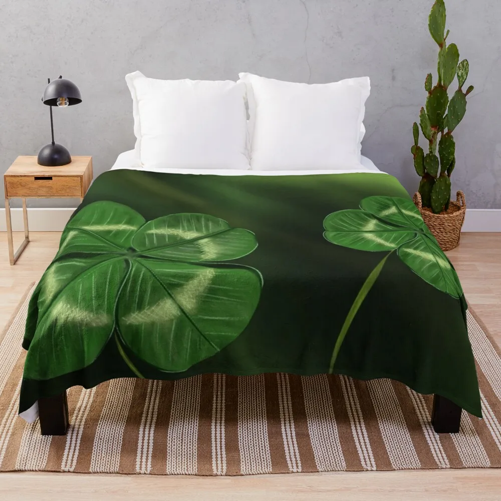 clover Throw Blanket Tourist Decorative Sofas Summer Beddings Blankets
