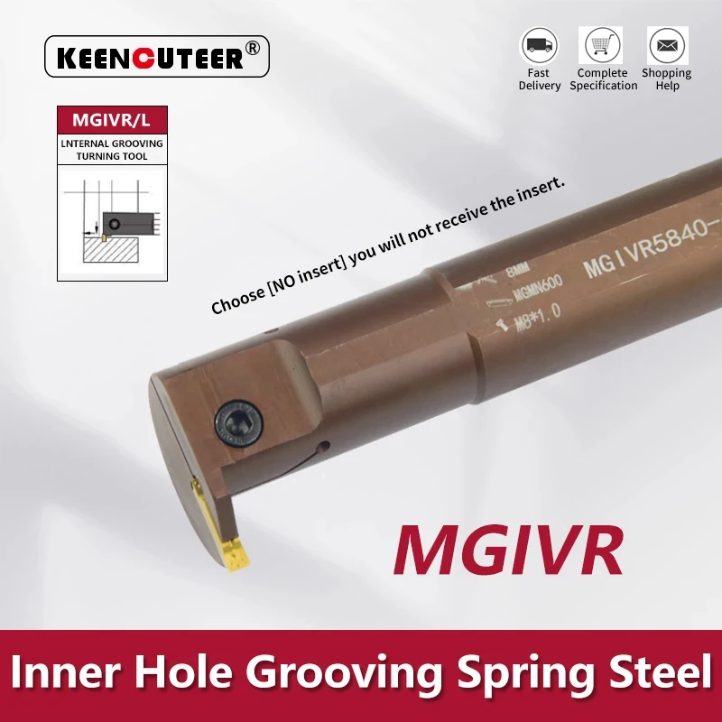 MGIVR2016 MGIVR2520 MGIVR3125 Portautensili per tornitura interna CNC Scanalatura Utensile per tornitura Barra noiosa in acciaio per molle