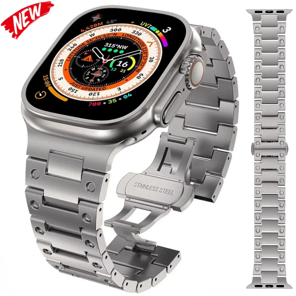

Luxury Metal Strap For Apple Watch Band Ultra 2 49mm Series 10 9 8 7 46mm 42mm 45mm 41mm Man Bracelet iWatch 6 5 4 SE 44mm 40mm
