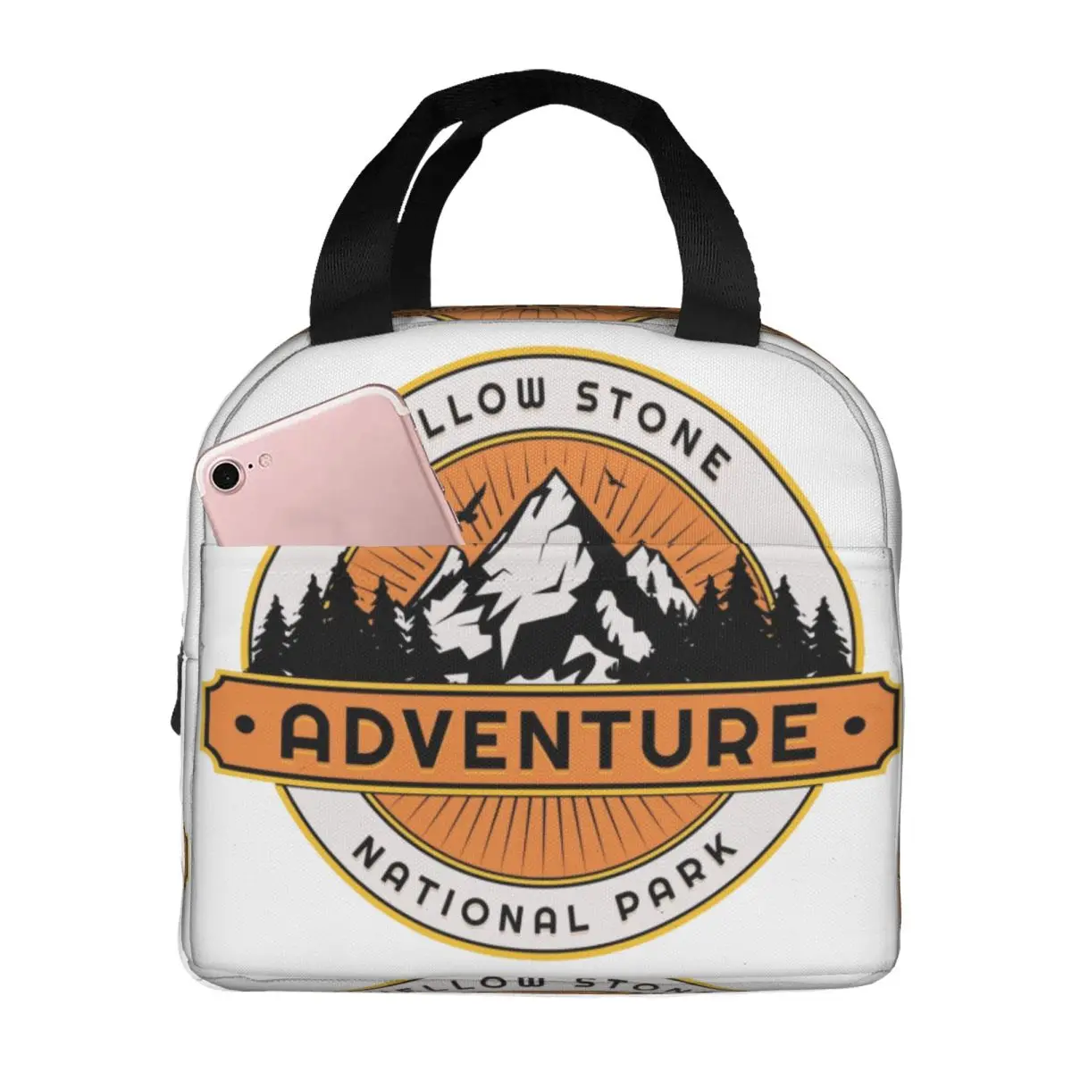 Yellowstone National Park Insulated Lunch Bags for Work School Resuable Thermal Cooler Lunch Box