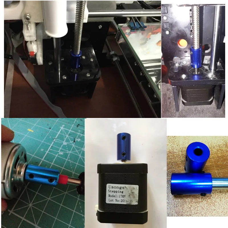 5pc D14L25 Blue Alloy Couple 5mm 8mm Drive Shaft Coupling Pull Coupler Rc Boat Transmission Diy Parts Stepper Motor Accessories