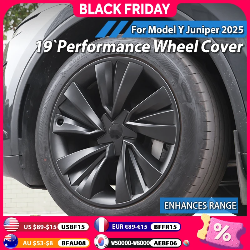 

4PCS 19 Inch Wheel Cover for Tesla Model Y Juniper 2025 Car Replacement Wheel Cover Automobile Hub Cap Full Rim Car Accessories