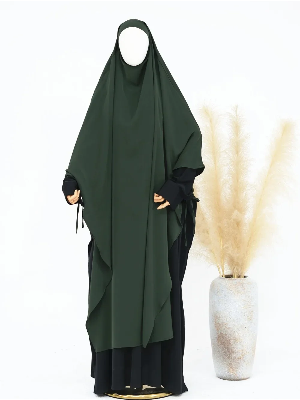 Eid Donne Musulmane Khimar Hijab Islamico Dubai Sciarpe di Colore Solido Turbante Arabo Signore Preghiera Copricapo Ramadan Foulard Lungo 2025