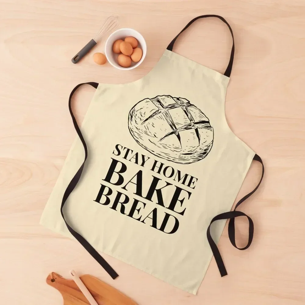 

Stay Home Bake Bread Sourdough Funny Quarantine Apron japanese woman Home and kitchen products Kitchen Things For Home Apron