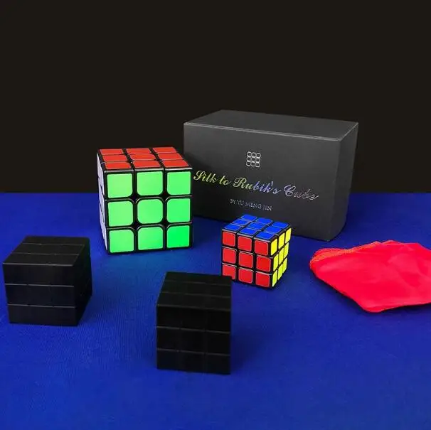 

Silk to Cube by Jin Close up Magic Tricks Gimmick Illusions Street Magic Props Magician Easy To Do Fun Classic Magic Mentalism