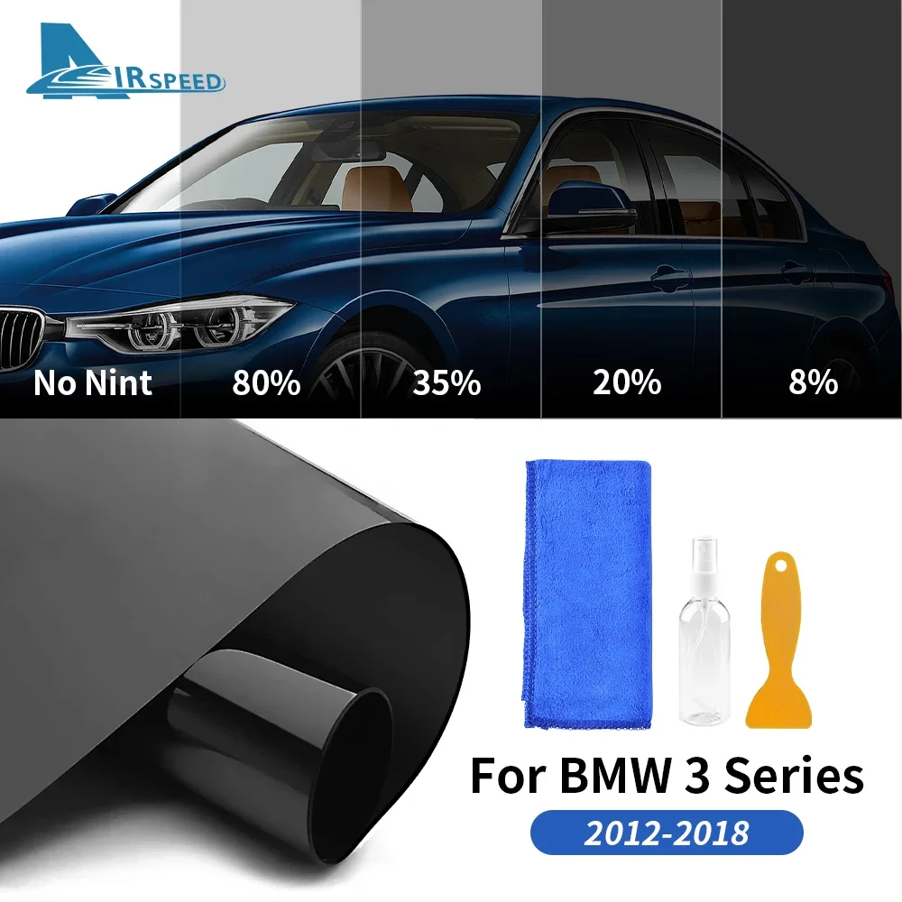 Pre cut Car Side Window Tint Film for BMW 3 Series F30 2012 2013 2014 2015 2016 2017 2018 Solar UV Protection Black Glass