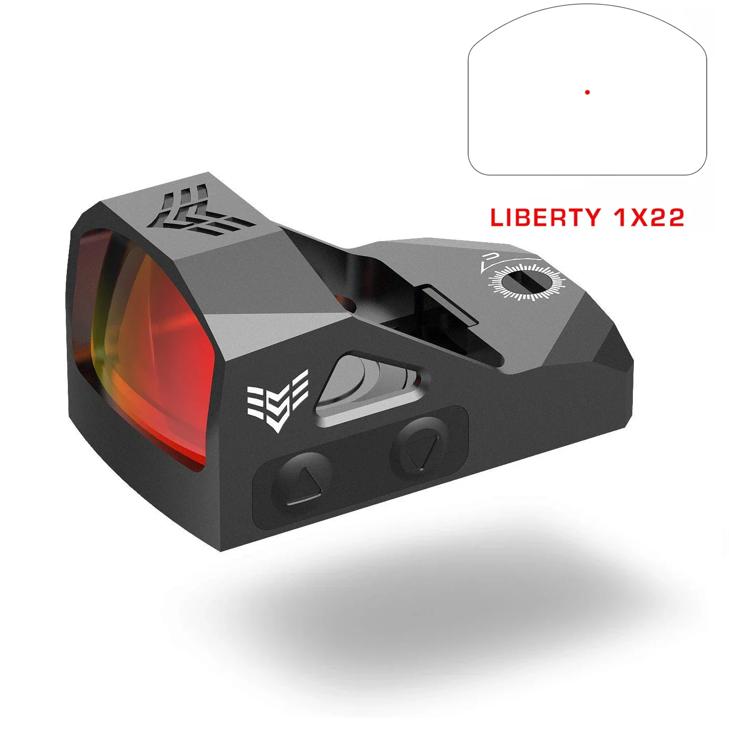 Swampfox Liberdade Compact Reflex Red Dot Vistas Retículo Shake Wake Pegada RMR 3 MOA 1x22 original