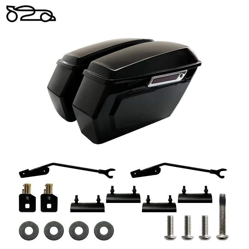 Motorcycle Quick Release Short Side Luggage Box Protective Storage Case For Low Rider S ST Street Bob 2018+