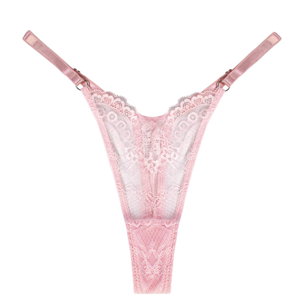 String transparent pour femmes, sous-vêtements sexy, culotte taille basse