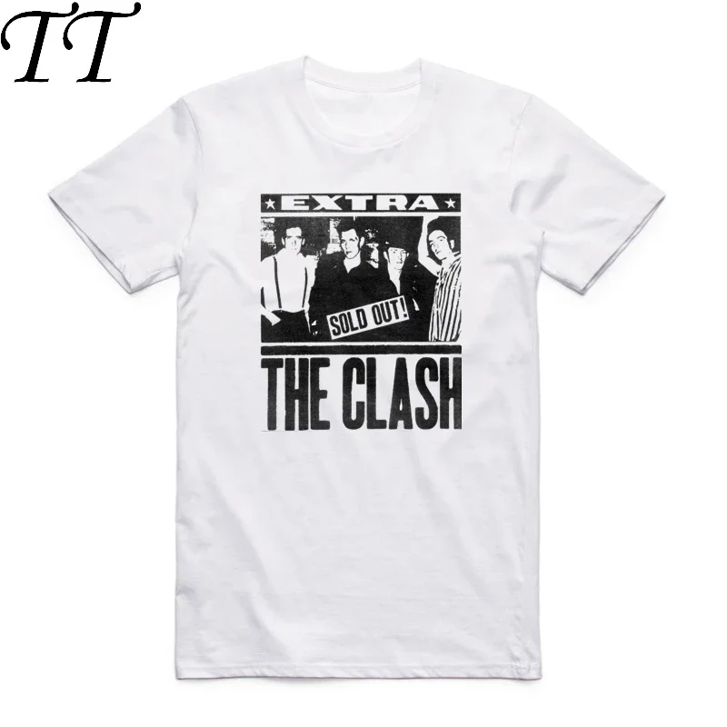 

Asian Size Men Women Printing Rock Band The Clash T-shirt Summer O-Neck Short Sleeve London Calling Music T-shirt HCP4165