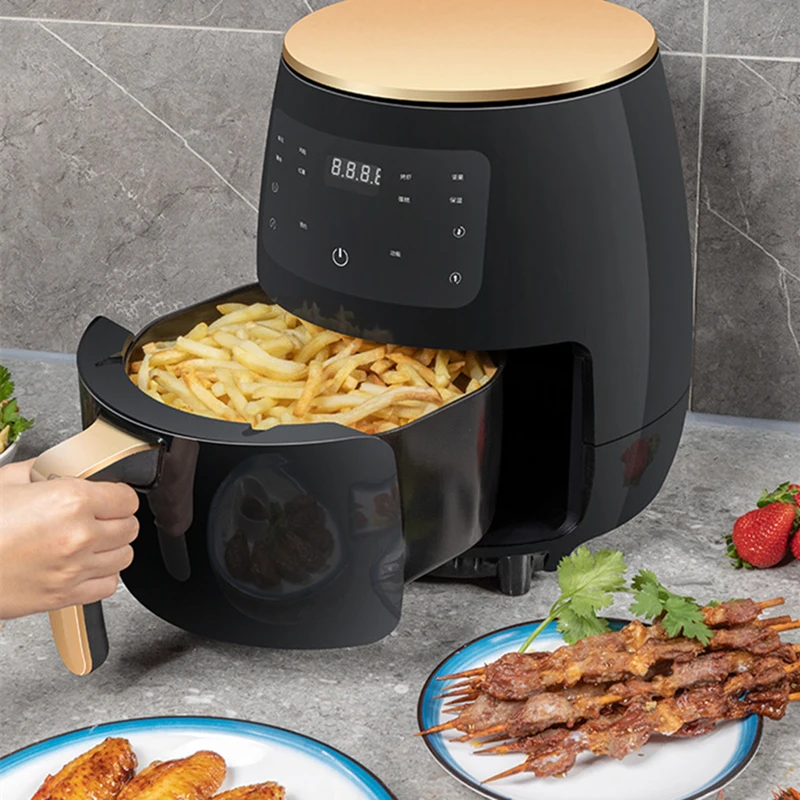 4.5L High Power Multi-Directional Hot Air Circulation Air Fryer Household Oil-Free Smart Air Fryers Large Capacity 1400W