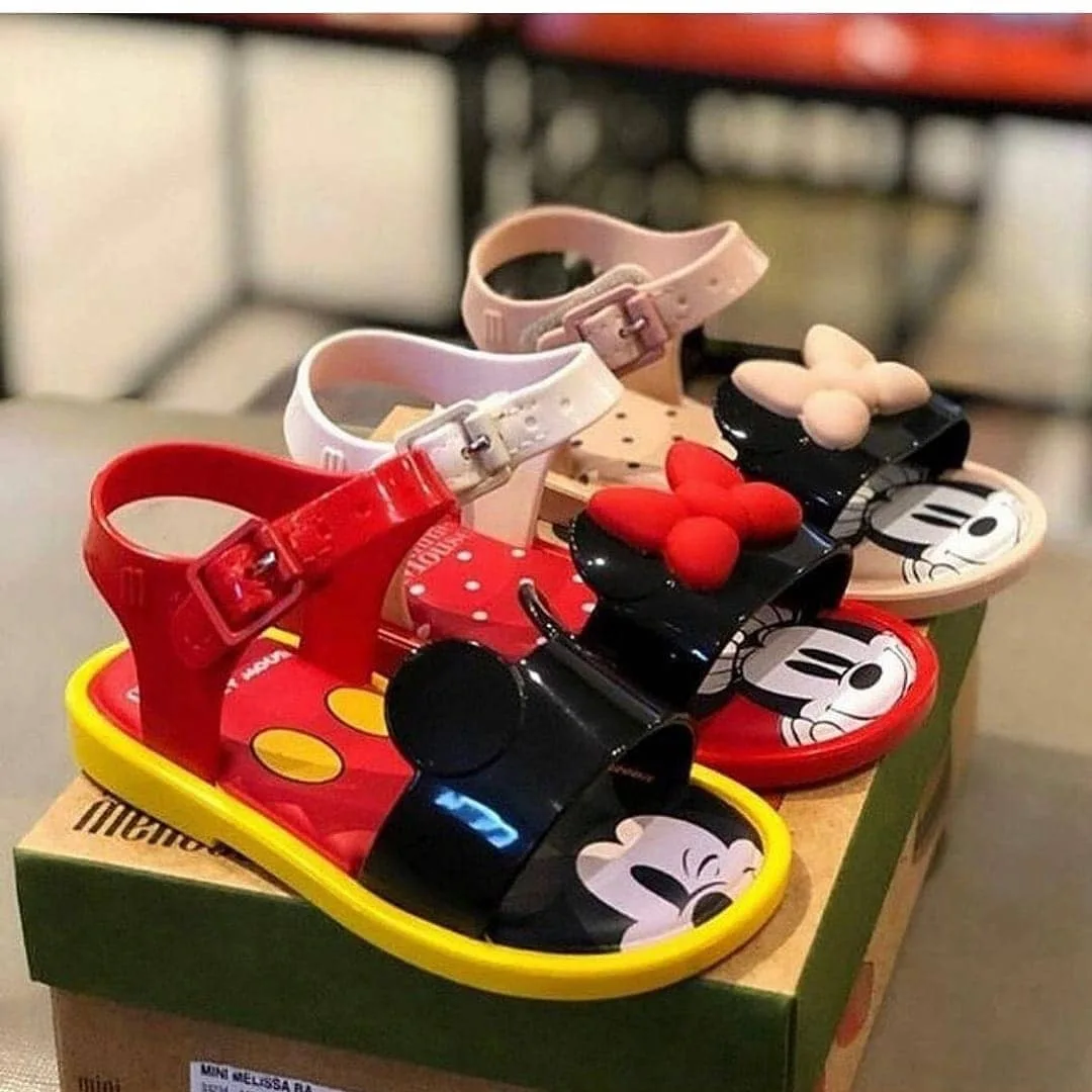 2024 New Children's Shoes Mickey Mouse Bow Summer Children's Sandals for Girls Fragrant Kids Sandals Girls Platform Sandal