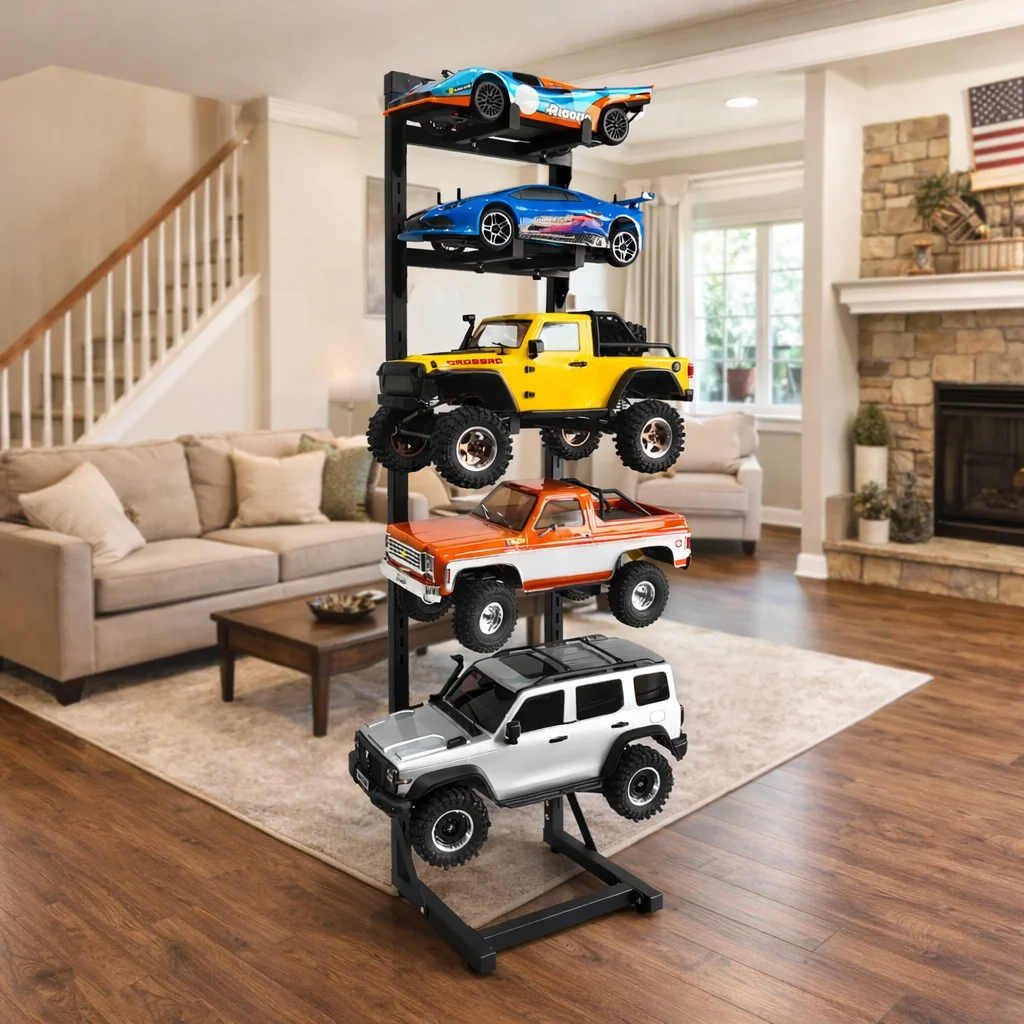 PYFORE Espositore e supporto per auto RC multifunzione - Rack verticale a più livelli per modellini di auto telecomandate