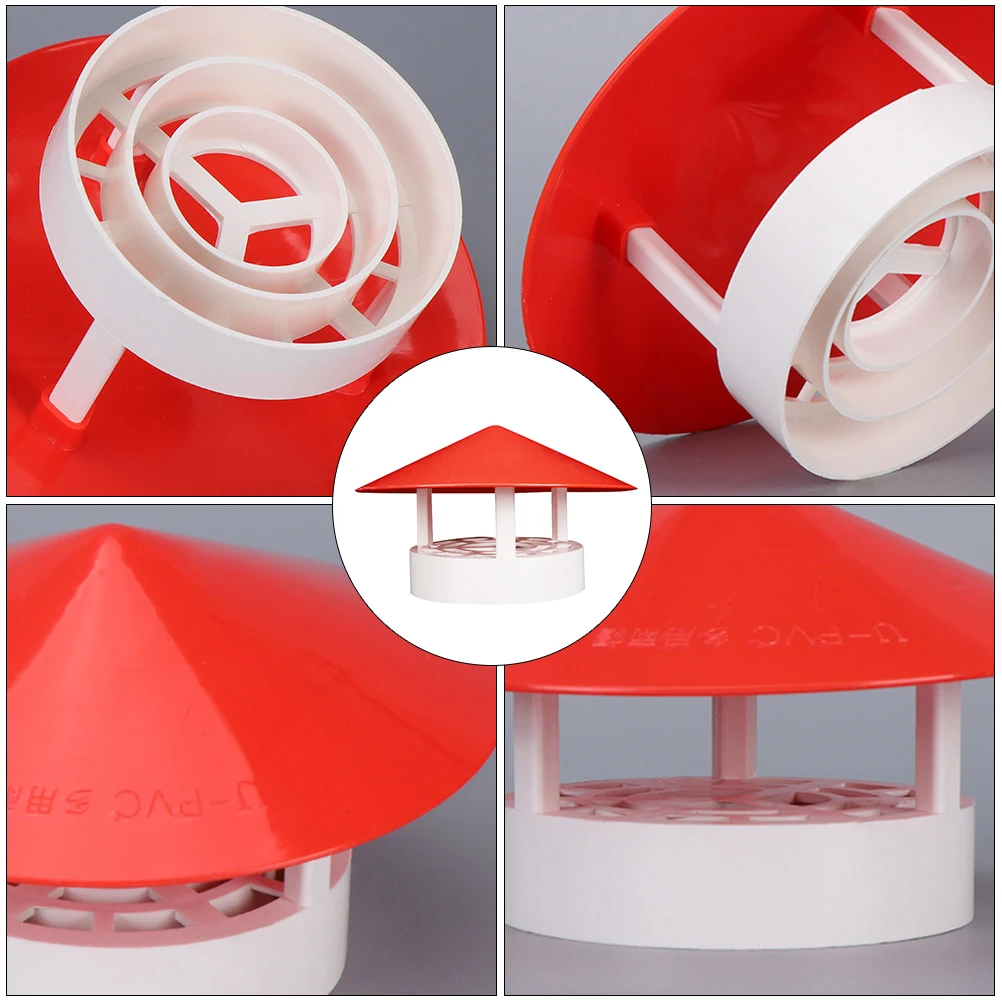

1Pcs Waterproof Chimney Cowl Sturdy Plastic Funnel Protector Cap for Rain Snow Ducting Ventilation Multifunction Cover