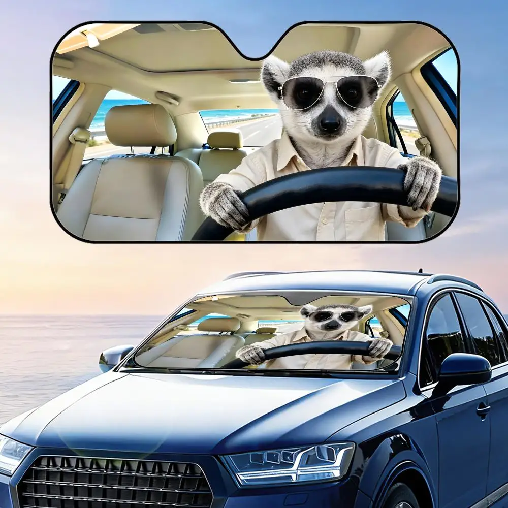 

Meerkat Driving Sun Visor Reusable Aluminum Foil Windshield UV Protection Heat Insulation Cover Foldable Sun Visor Shade