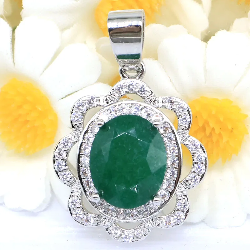 Buy 4 Get 1 Free 29x19mm Beautiful Created Color Changing Alexandrite Topaz Zultanite Real Emerald Silver Plated Pendant