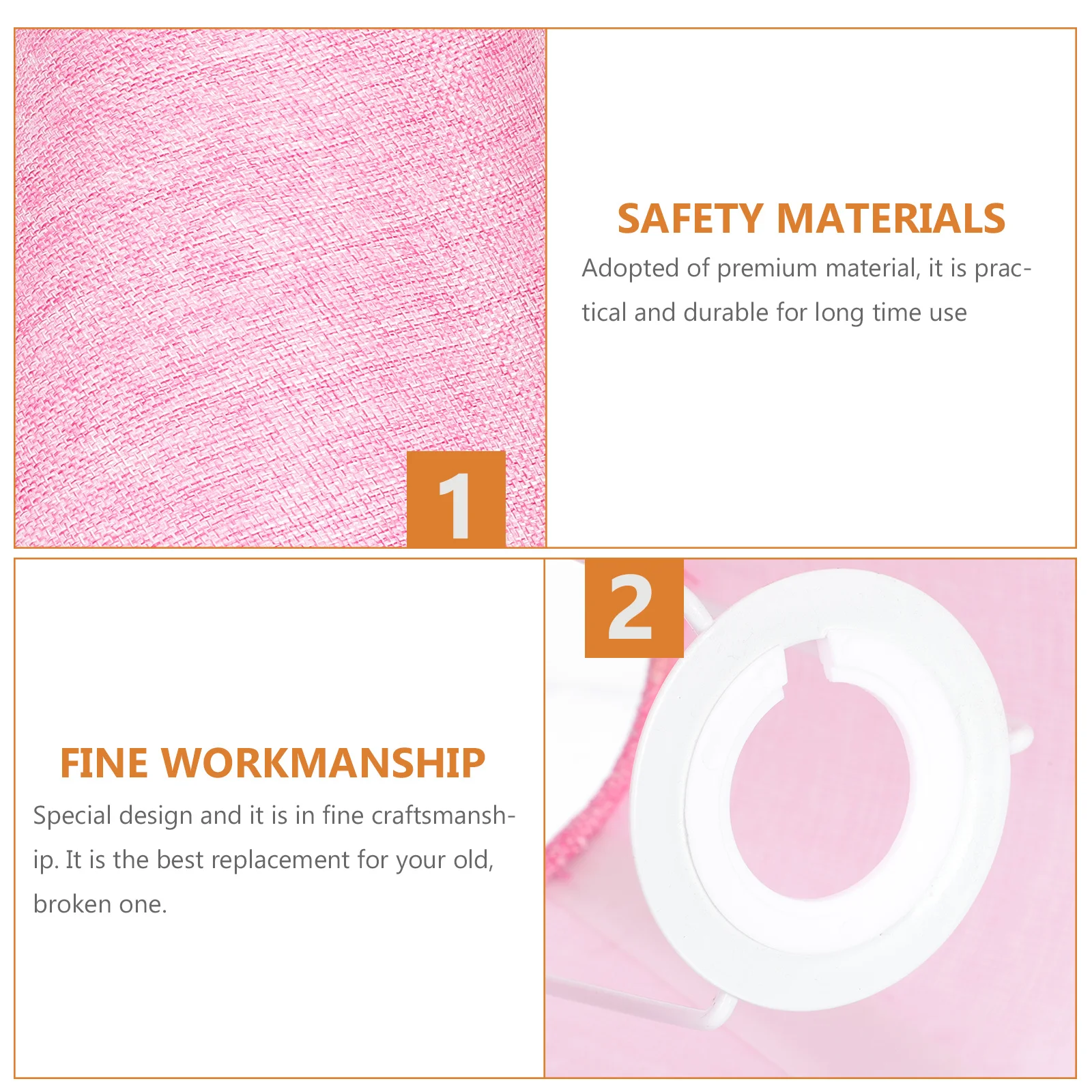 

Cloth Lampshade E14/E27 Socket Drum Style For Table Desk Lamp Indoor Light Cover Household Decoration Barrel Shade