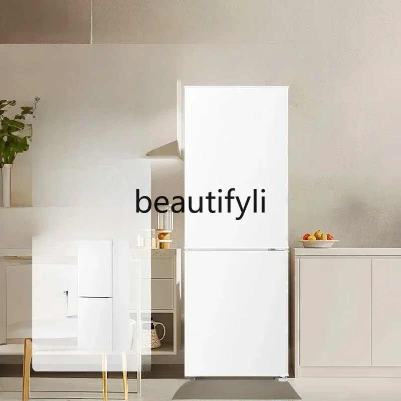 FF  Double Door Refrigerated Freezer Household Small Rental Room Dormitory White Two Door Energy Saving