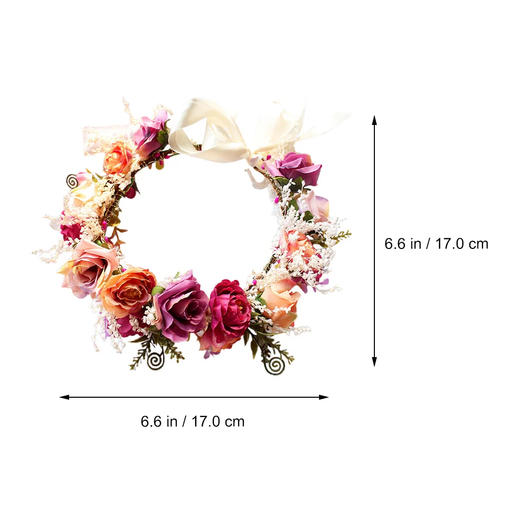 

1 шт., свадебная повязка для волос, головной убор с искусственным цветком, гирлянда ручной работы для невесты, аксессуар для волос, вечерние свадебные головные уборы для невесты