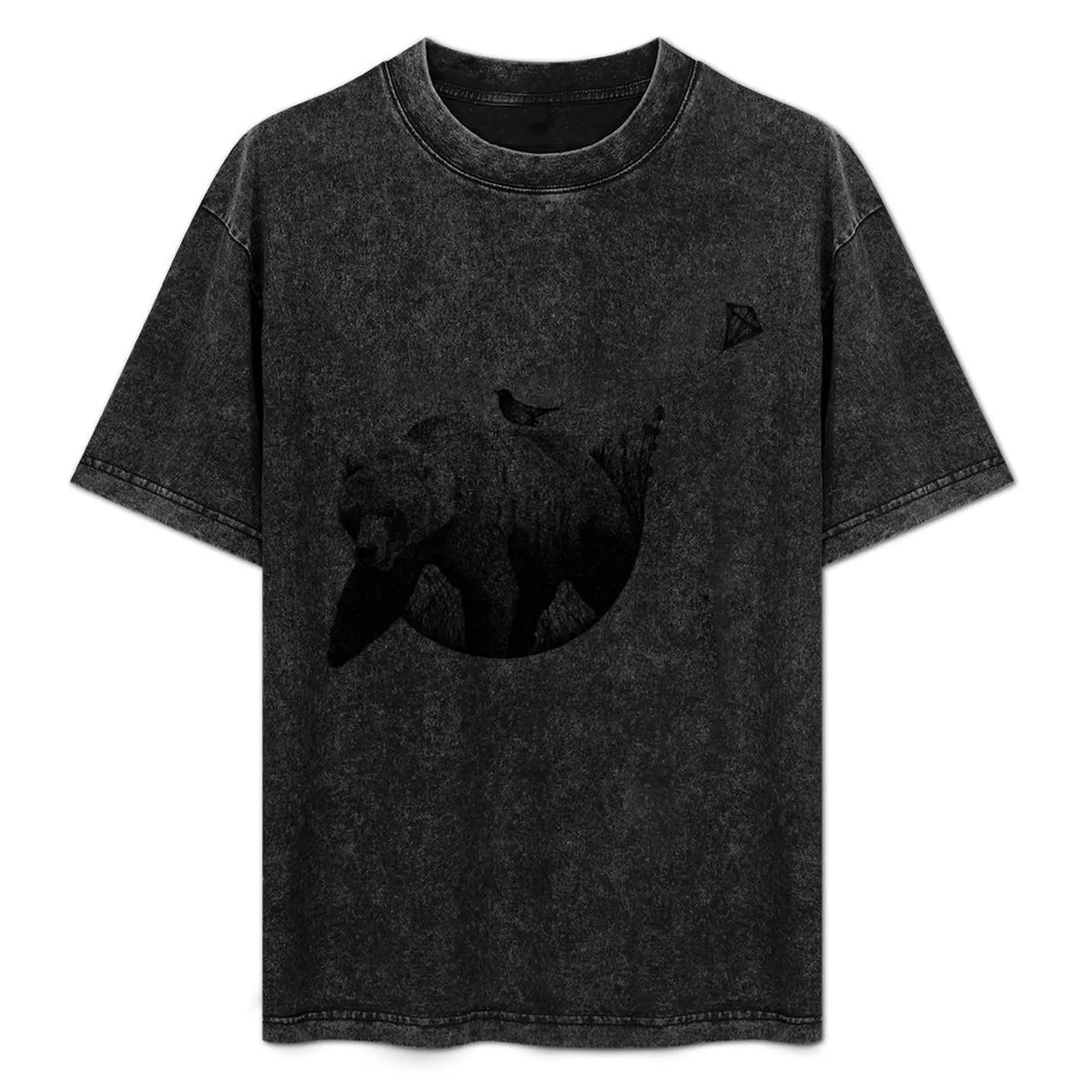 

When Bear Left Bear T-Shirt Basic Daily Outfit Short Sleeve Tee