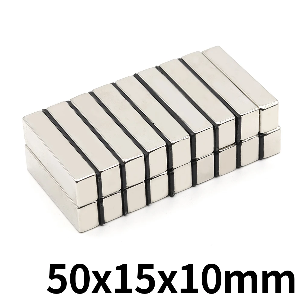 50x15x10mm Block Super Strong Neodymium Magnet N35 Powerful Magnetic NdfeB Permanent Refrigerator Magnet imanes DIY