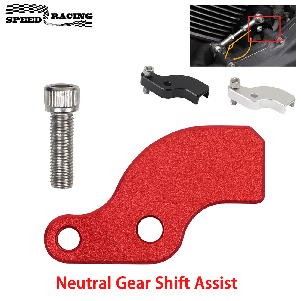 Neutral Gear Shift Assist Gear Shift Linkage Fit For 2018-2025 Harley Touring For 2018-2025 Softail Black/Red/Silver